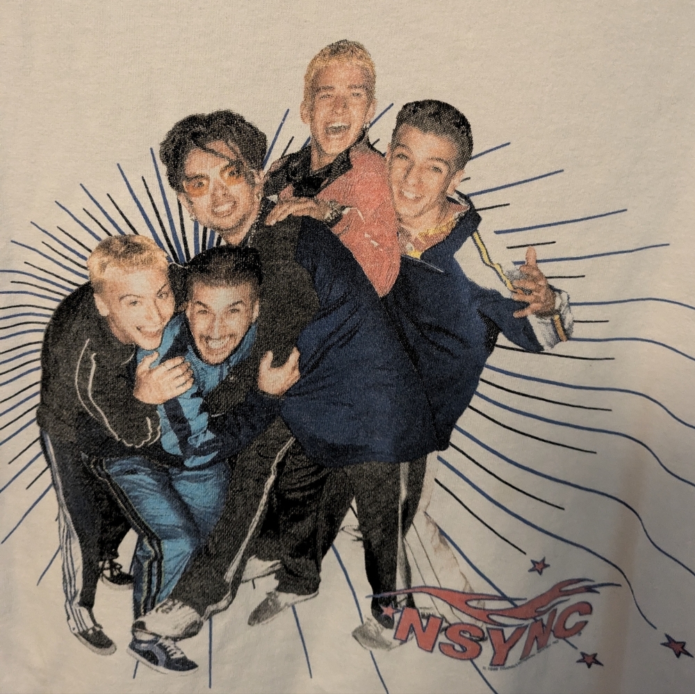 Vintage Rare NSYNC Graphic T-Shirt 1999 Y2K Shirt Has Stains Boy Band